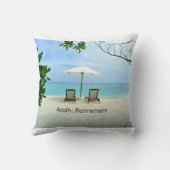 ああ……退職したビーチリラックスさせるです クッション (裏面)