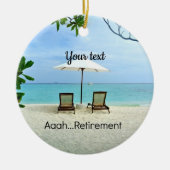 ああ…退職テンプレート セラミックオーナメント (正面)
