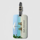 ああ…退職リラックスビーチだ ラゲッジタグ (正面縦)