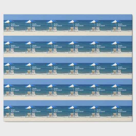 ああ…退職リラックスビーチだ ラッピングペーパー (シーム)