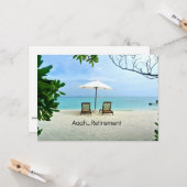 ああ…退職リラックスビーチ カード (正面/裏面インサイチュ)