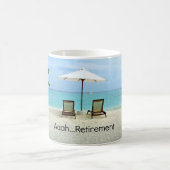 ああ…退職リラックスビーチ コーヒーマグカップ (中央)