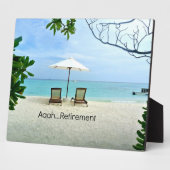 ああ…退職リラックスビーチ フォトプラーク (側面)