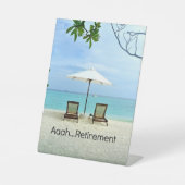 ああ…退職リラックスビーチ 台座サイン (正面)