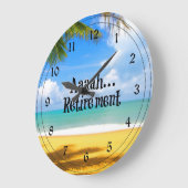 ああ…退職及びくつろぎ ラージ壁時計 (傾斜)