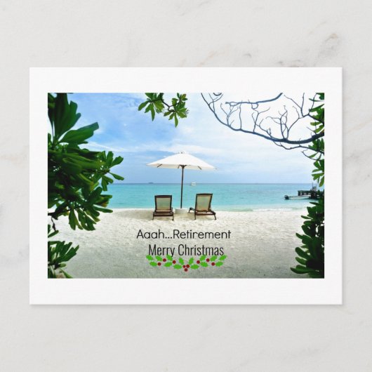 ああ…退職式のクリスマスの挨拶 ポストカード (正面)