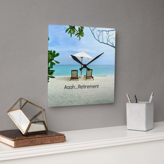 ああ…退職 スクエア壁時計 (オフィス)