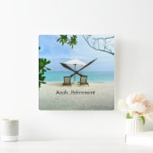 ああ…退職 スクエア壁時計 (ホーム)