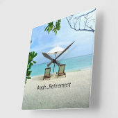 ああ…退職 スクエア壁時計 (傾斜)