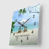 ああ…退職 スクエア壁時計 (傾斜)