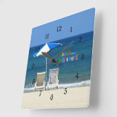 ああ…退職 スクエア壁時計 (傾斜)