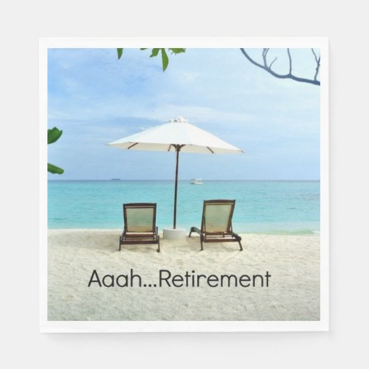 ああ…退職 スタンダードランチョンナプキン (正面)