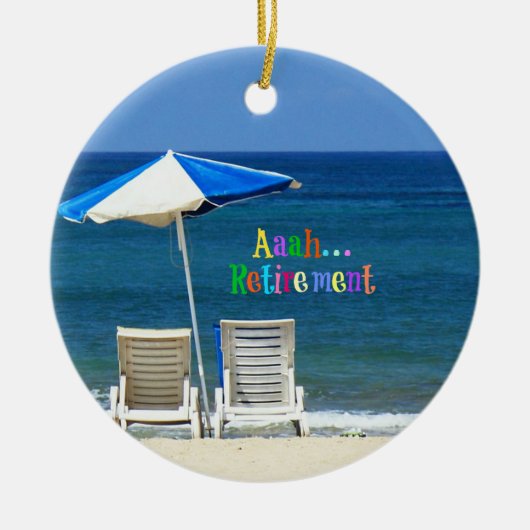 ああ…退職  セラミックオーナメント (正面)