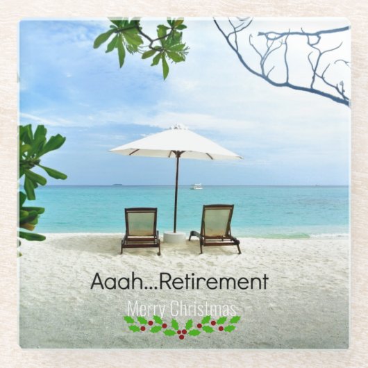 ああ…退職。メリークリスマス, ガラスコースター (正面)