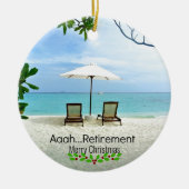 ああ…退職…メリークリスマス セラミックオーナメント (正面)