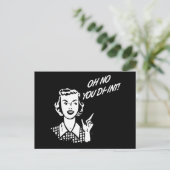 ああ、違う、違う!レトロハウスワイアB&W ポストカード (スタンド正面)