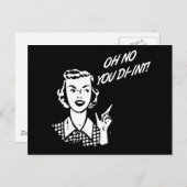 ああ、違う、違う!レトロハウスワイアB&W ポストカード (正面/裏面)