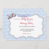 ああ! 飛行機のベビーシャワーの招待 招待状 (正面/裏面)