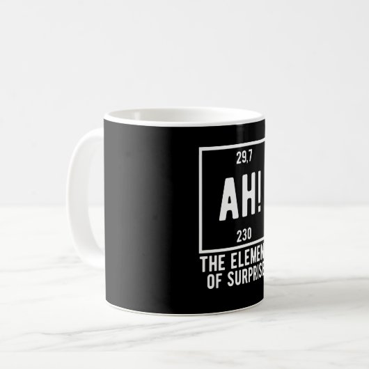 ああ!驚きの化学の要おもしろい素 コーヒーマグカップ (正面左)