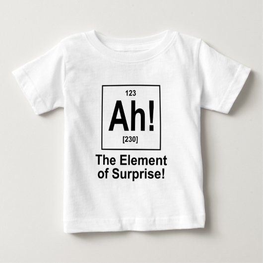 ああ！驚きの要素。 ベビーTシャツ (正面)