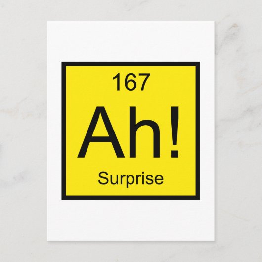 ああ！驚きの要素 ポストカード (正面)