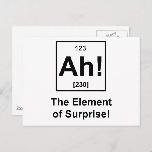 ああ！驚きの要素 ポストカード (正面/裏面)