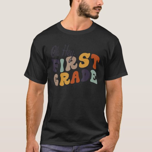 ああ、1年生の新学期のための先生と Tシャツ (正面)