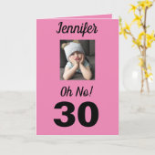 ああ!30歳のお誕生日おもしろいのおじ祝ゃん カード (黄色い花)