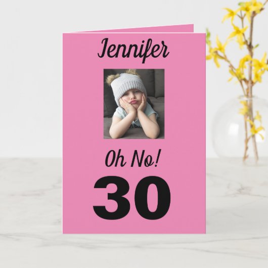 ああ!30歳のお誕生日おもしろいのおじ祝ゃん カード (黄色い花)