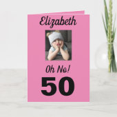 ああ!50誕生日おもしろいグルピーガ祝ール カード (正面)