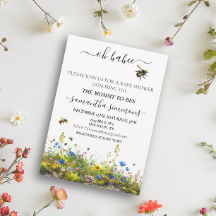 ああBabee Mommy to Bee Baby Shower 招待状