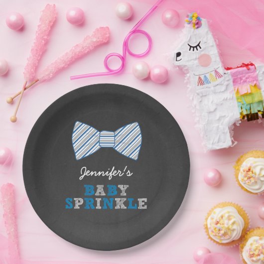 ああBowTieのベビーはプレート3661を振りかけます ペーパープレート (パーティー)