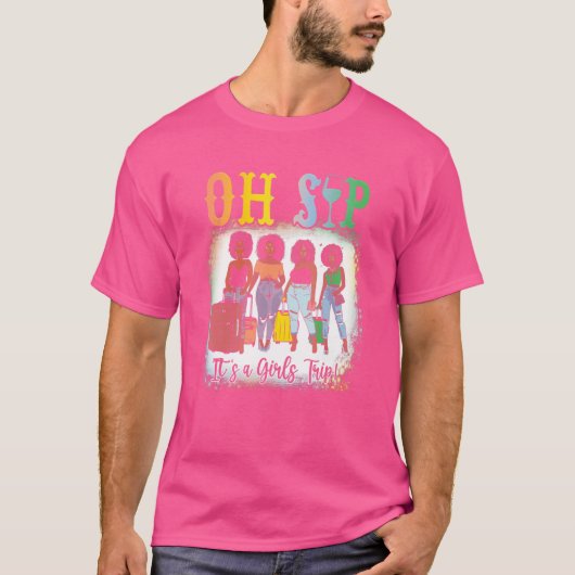 ああSipそれは女の子の旅行おもしろいワインパーティーブラックウォム Tシャツ (正面)