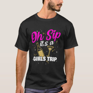 ああSip女の子の旅行ラスベガス女性のための誕生 Tシャツ