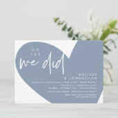 ああyes我々は、ウェディングモダンレセプションディナー 招待状 (スタンド正面)