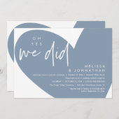 ああyes我々は、ウェディングモダンレセプションディナー 招待状 (正面/裏面)