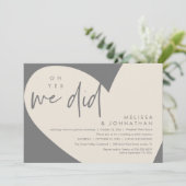 ああyes我々は、ウェディングモダンレセプションディナー 招待状 (スタンド正面)