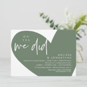 ああyes我々は、ウェディングモダンレセプションディナー 招待状 (スタンド正面)