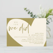 ああyes我々は、ウェディングモダンレセプションディナー 招待状 (スタンド正面)