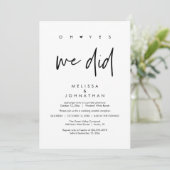 ああyes我々は、結婚式のレセプションディナー踊り 招待状 (スタンド正面)