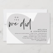 ああyes我々は、結婚式のレセプションディナー踊り 招待状 (正面)