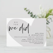 ああyes我々は、結婚式のレセプションディナー踊り 招待状 (スタンド正面)