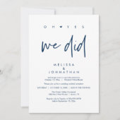 ああyes我々は、結婚式のレセプションディナー踊り 招待状 (正面)