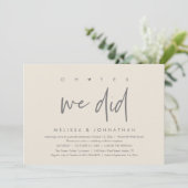 ああyes我々は、結婚式のレセプションディナー踊り 招待状 (スタンド正面)