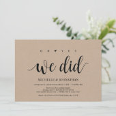 ああyes、我々は駆け結婚落ち招待状を行った 招待状 (スタンド正面)