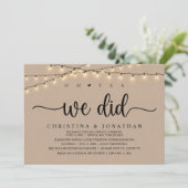 ああYes、我々は、素朴のディナー結婚ーの駆け落ち 招待状 (スタンド正面)