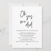 ああYes、我々は、結婚のディナーパーティー現金バー 招待状 (正面)