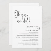 ああYes、我々は、結婚の踊りパーティー 招待状 (正面/裏面)