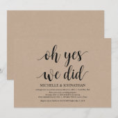 ああyes、我々は、結婚の駆け出し招待状 招待状 (正面/裏面)