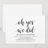 ああyes、我々は、結婚の駆け出し招待状 招待状 (正面/裏面)